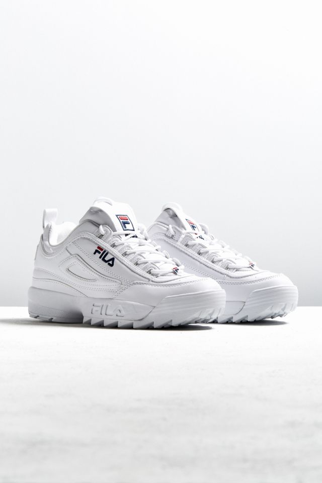 Fila disruptor womens store core white trainers