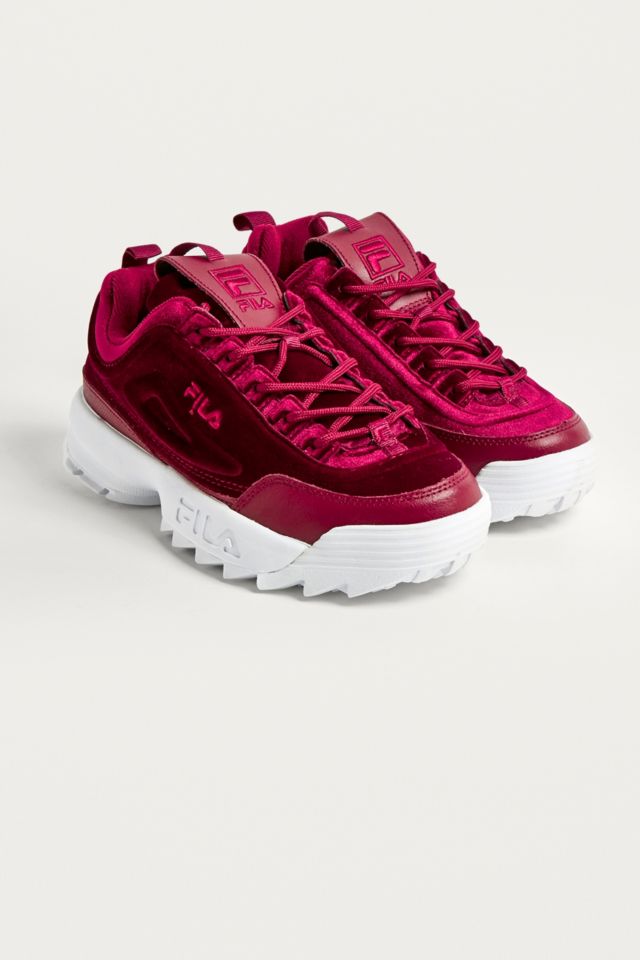 Fila heritage women's clearance disruptor 2 premium velour