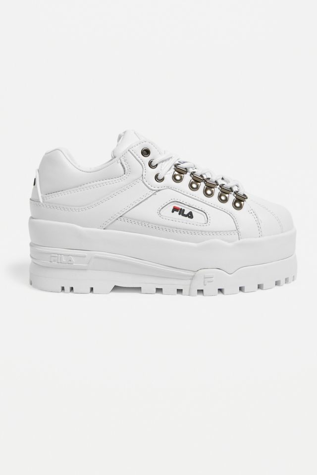 Fila trailblazer wedge on sale white