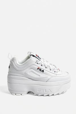 Fila disruptor ii platform wedge trainers hot sale in black