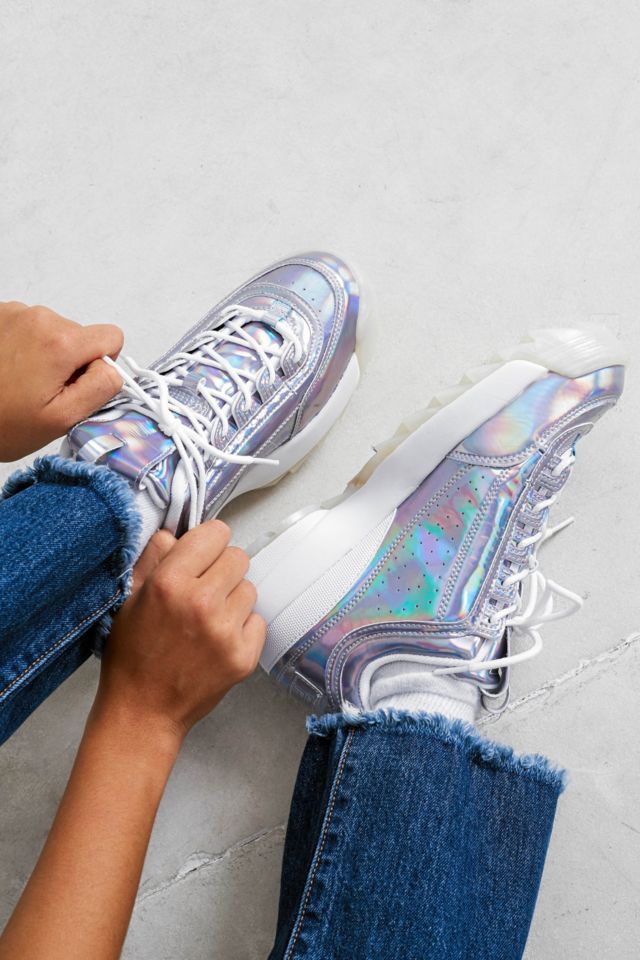 Iridescent fila trainers hotsell