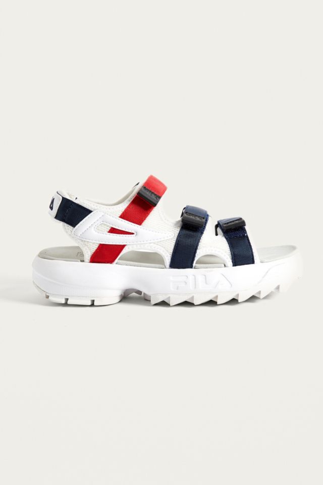 Fila disruptor sandals white sale