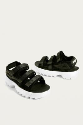 Fila disruptor outlet sandals on feet