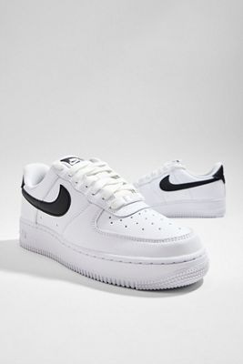 Nike White & Black Air Force 1 Trainers