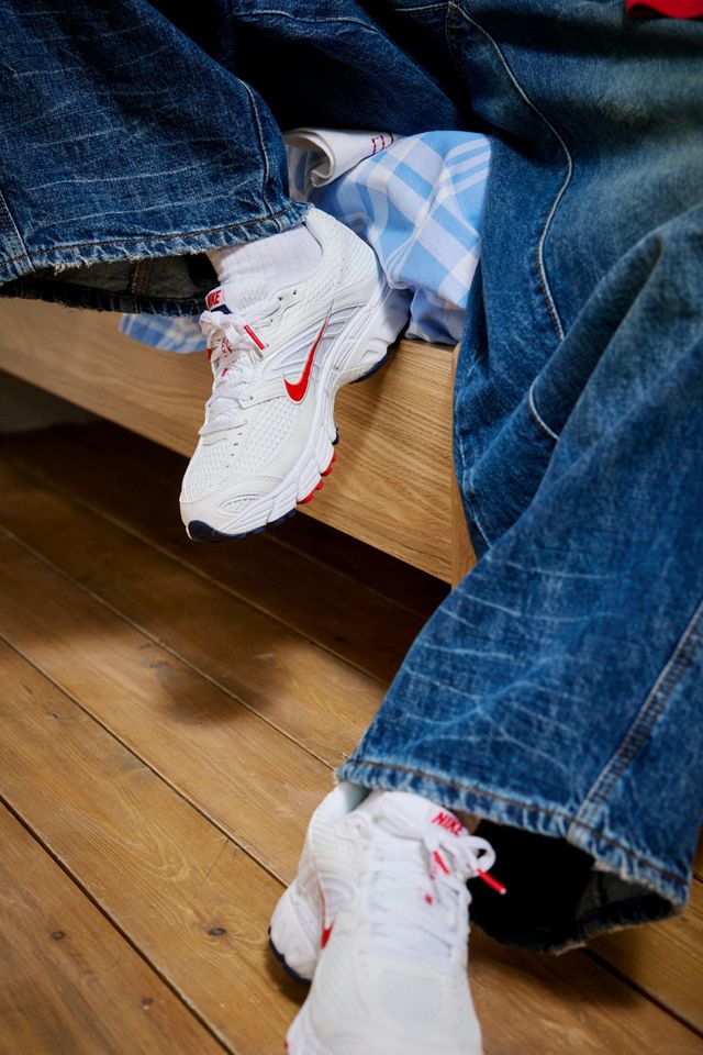 Nike White & Red Air Max Moto 2K Trainers #1