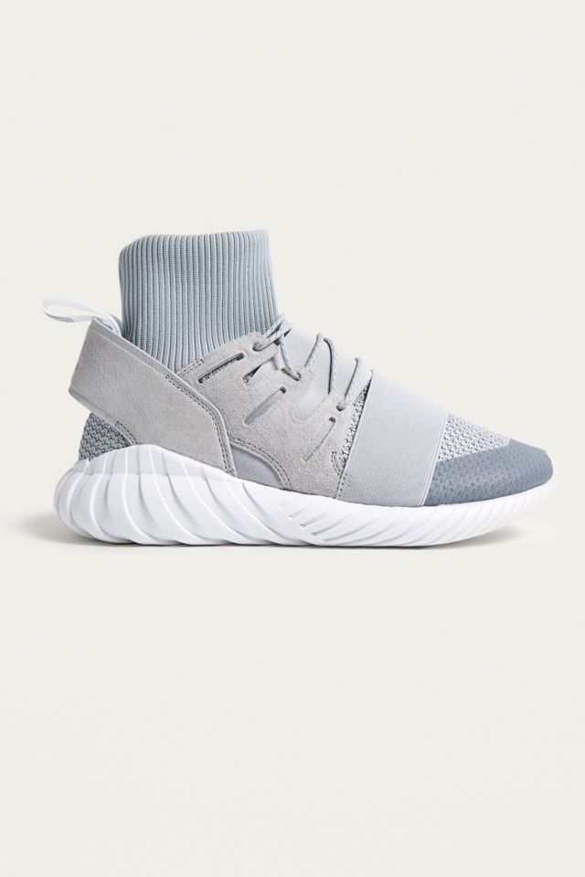 Adidas originals tubular doom shop sock primeknit trainers in grey