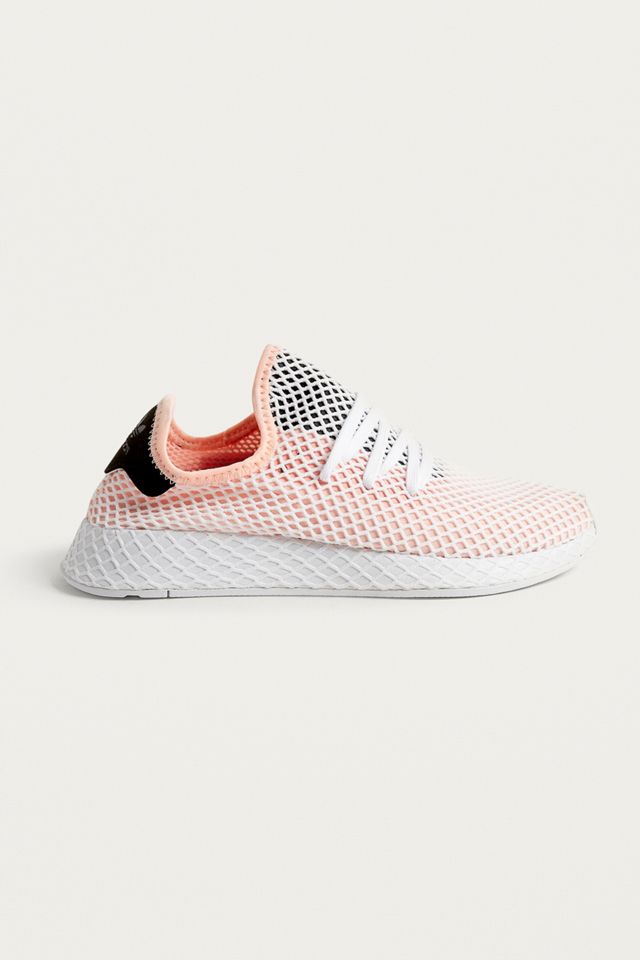 adidas Originals Deerupt Peach and White Running Trainers #1