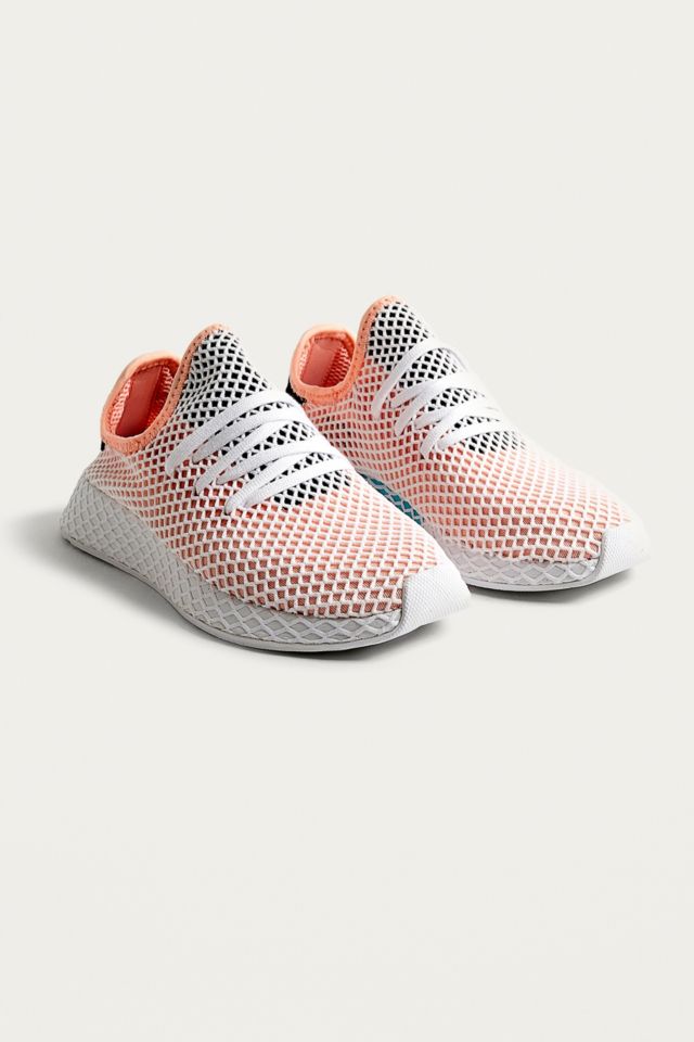 adidas Originals Deerupt Peach and White Running Trainers