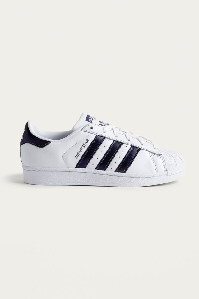 adidas Originals Navy and White Superstar Trainers | Urban Outfitters UK