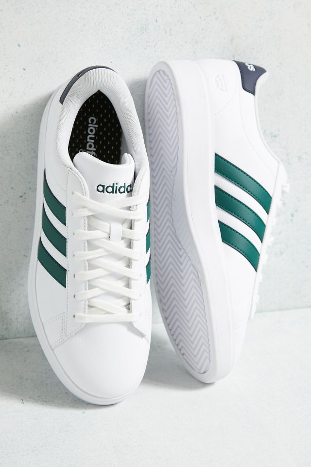 Adidas white green trainers on sale