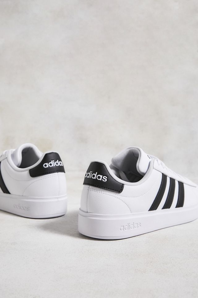adidas White & Black Grand Court 2.0 Trainers #2