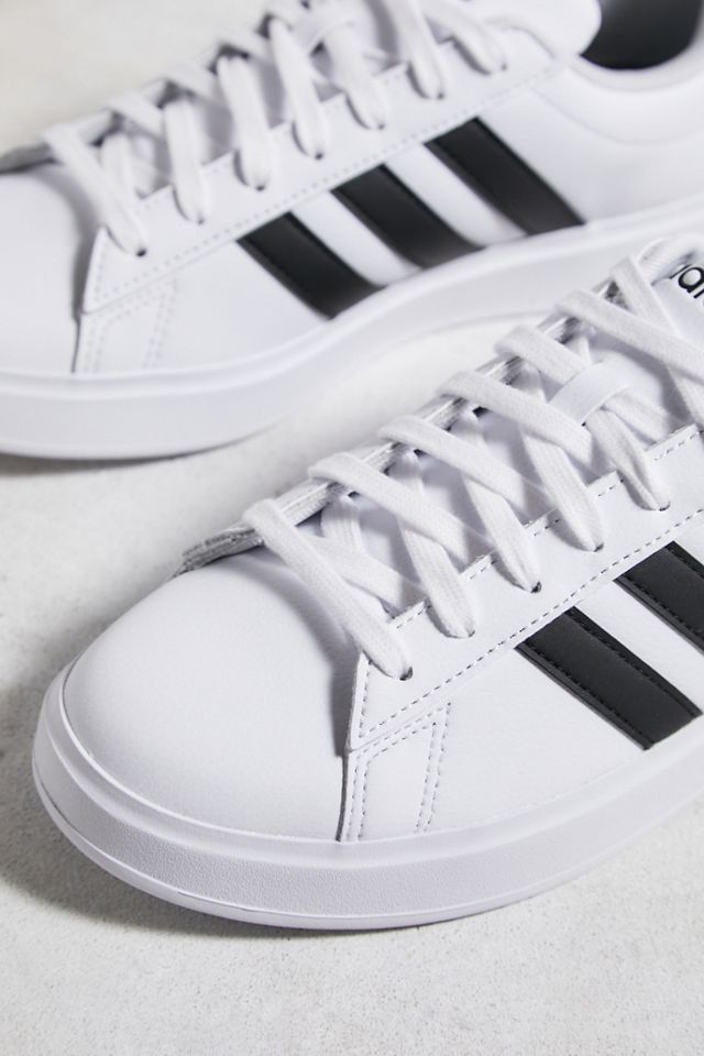 adidas White & Black Grand Court 2.0 Trainers #4