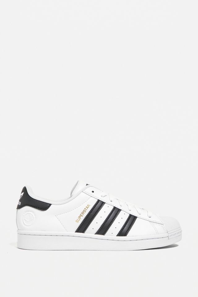 adidas White & Black Superstar Trainers | Urban Outfitters UK