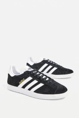 Black suede on sale mens gazelle trainers