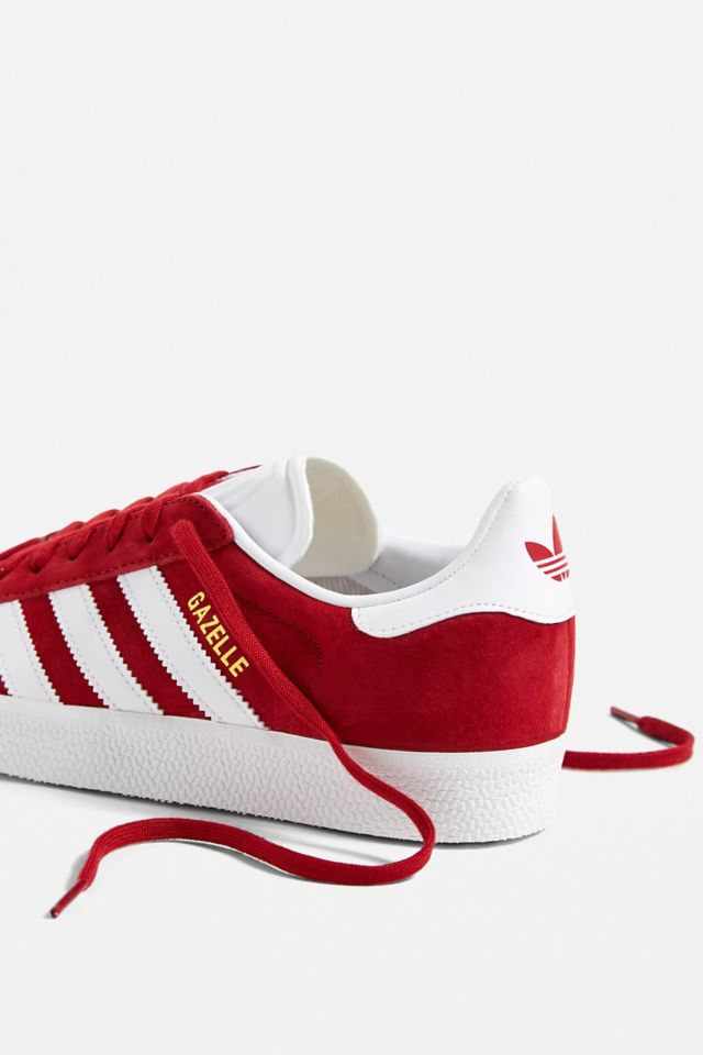 adidas Power Red Gazelle Suede Trainers Urban Outfitters UK