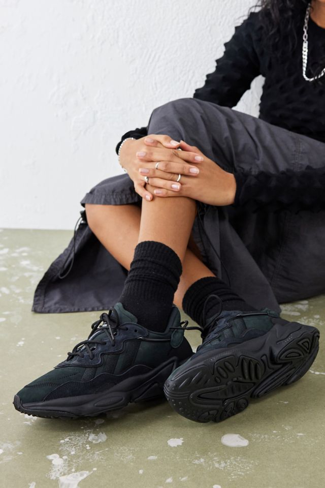 Adidas all black trainers womens sale