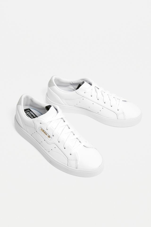 Adidas sleek best sale white trainers