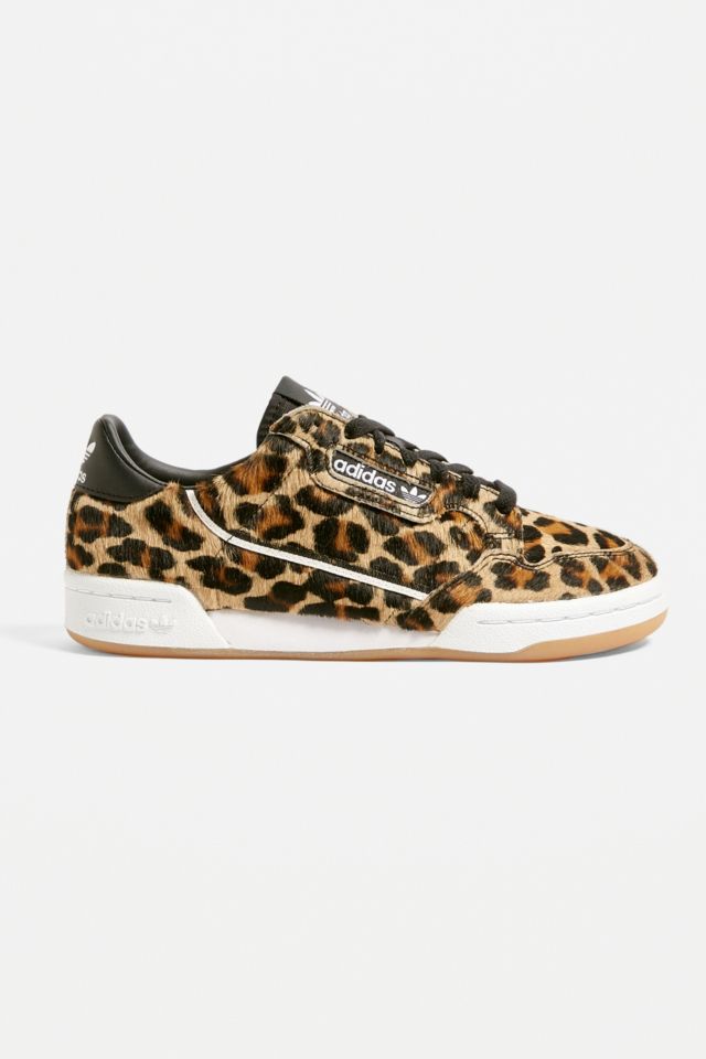 Adidas originals continental 80 deals trainers in leopard print