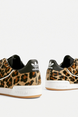 adidas continental leopard print