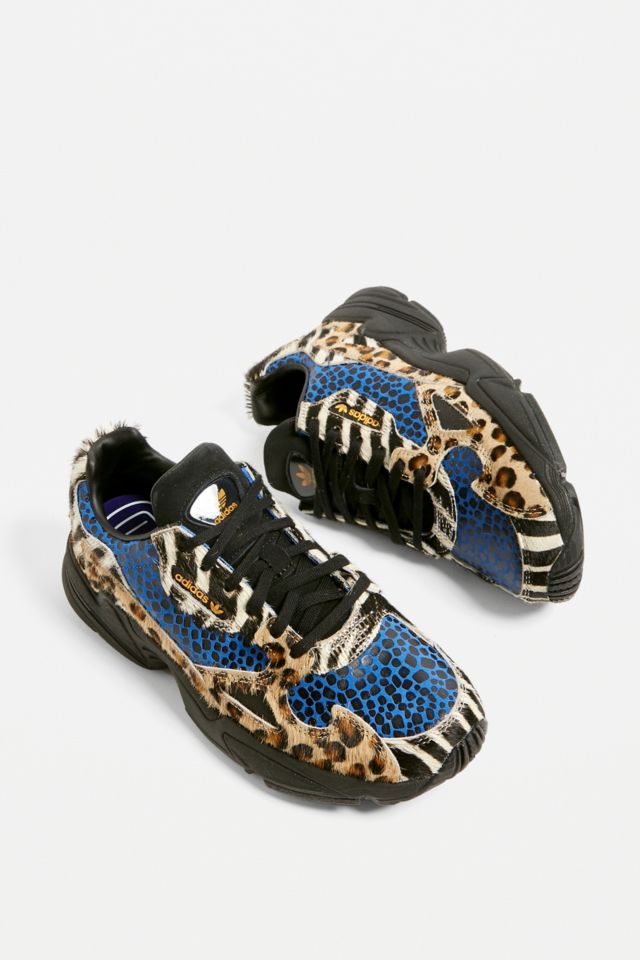 Adidas falcon hot sale leopard print