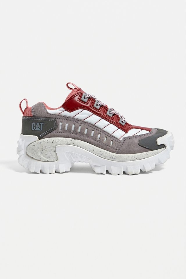 CAT Footwear Intruder 2 Red + Ash Chunky Trainers #2