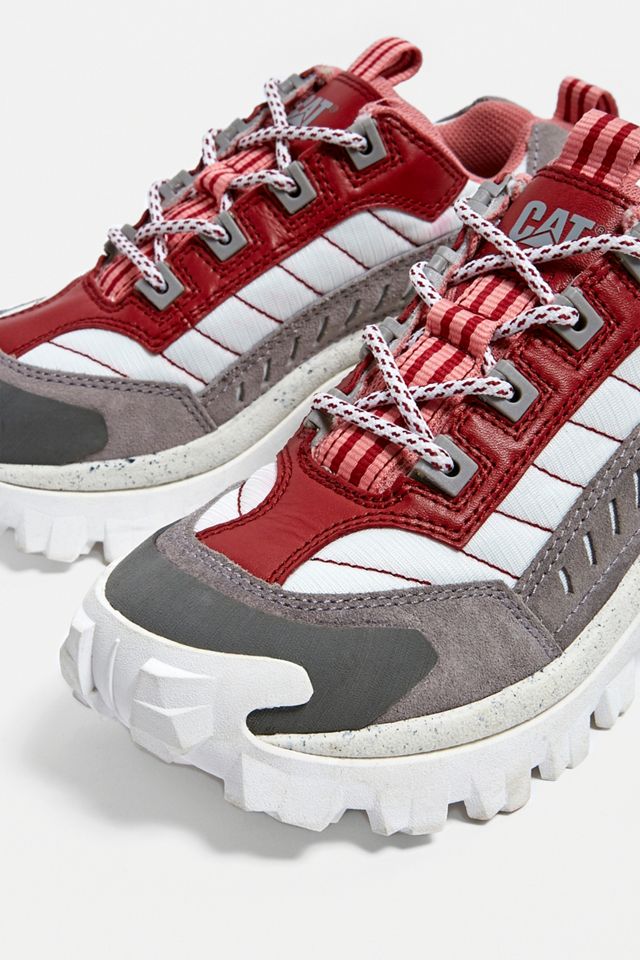 CAT Footwear Intruder 2 Red + Ash Chunky Trainers #3