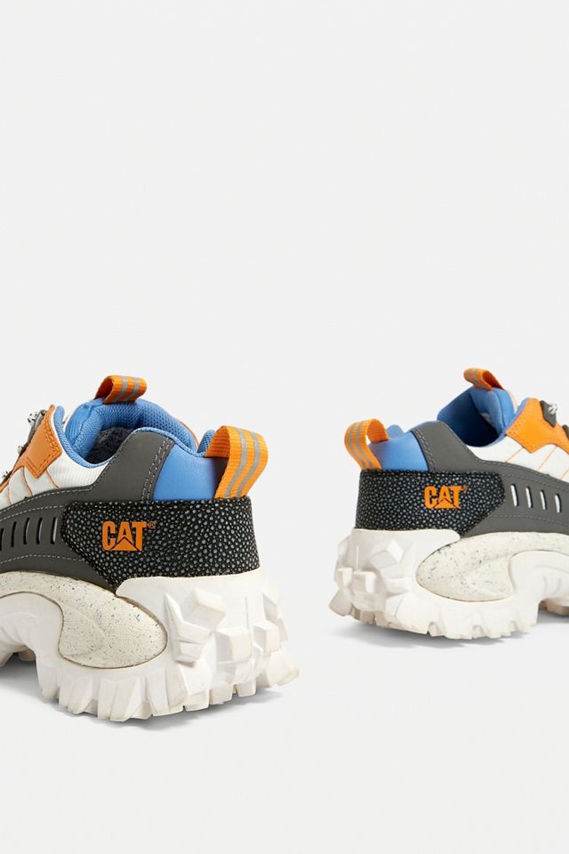 CAT Footwear Intruder Blue + Orange Trainers #1