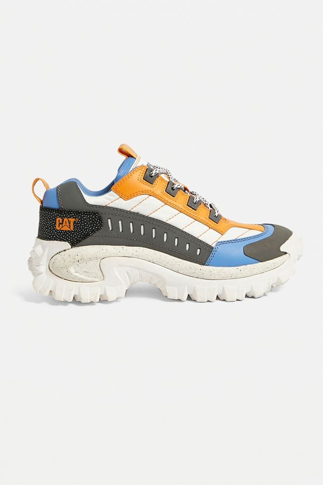 CAT Footwear Intruder Blue + Orange Trainers #3