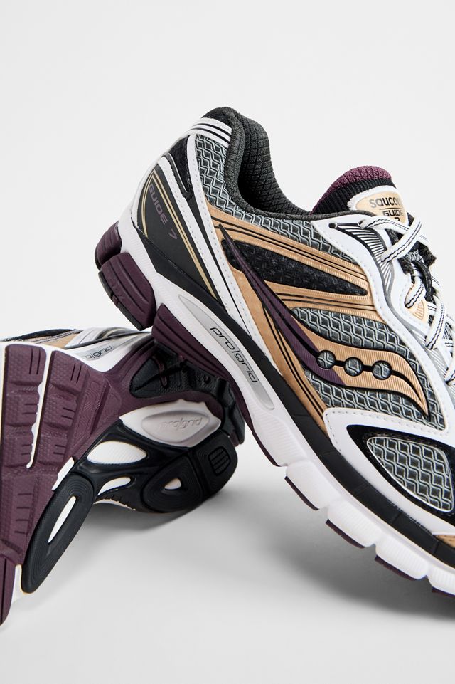Saucony White & Bronze Progrid Guide 7 Trainers #3