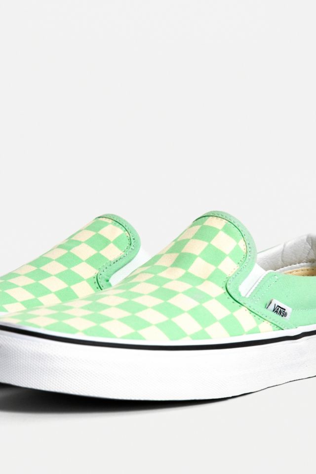 Light green checkered clearance vans