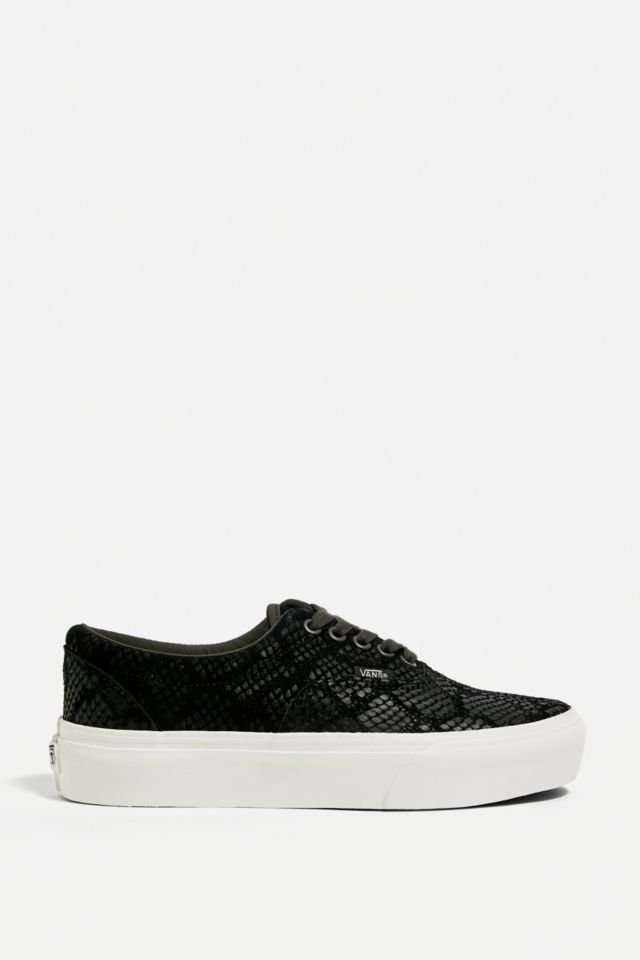 Vans Black Animal Era Embossed Platform Trainers | Urban Outfitters UK