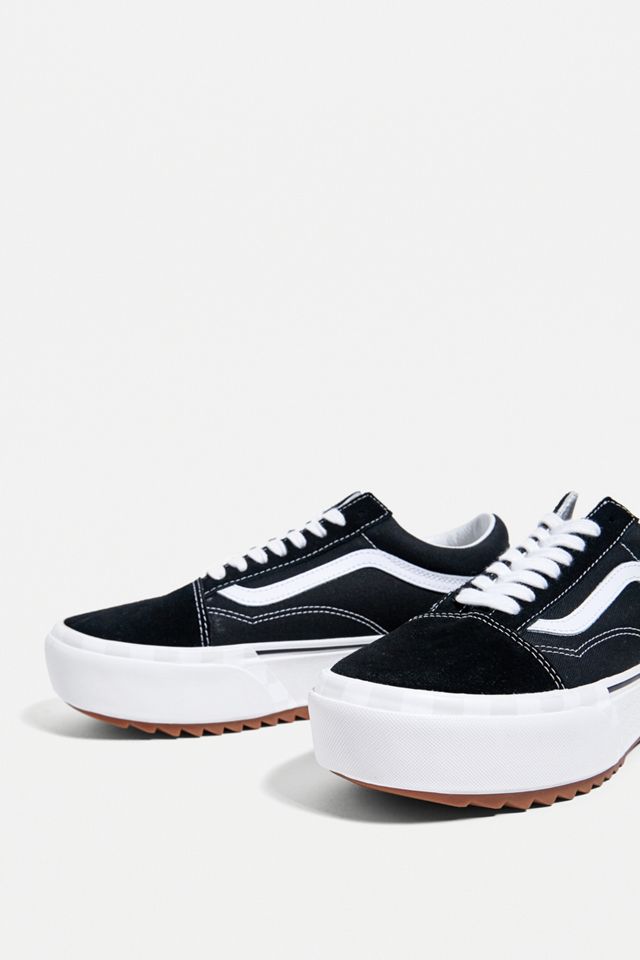 Vans Black & White Old Skool Stacked Trainers #2