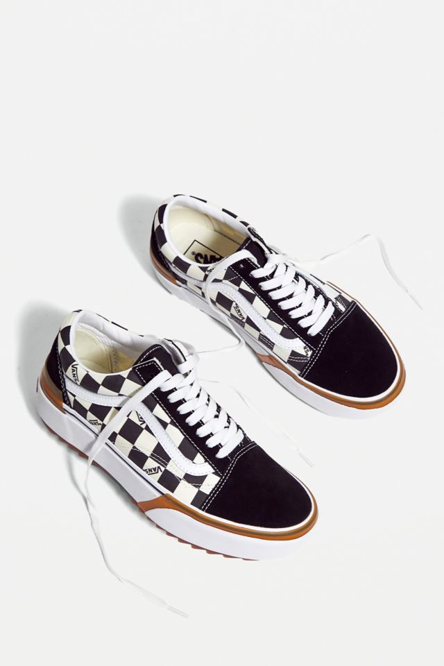 High top checkered vans hotsell urban outfitters