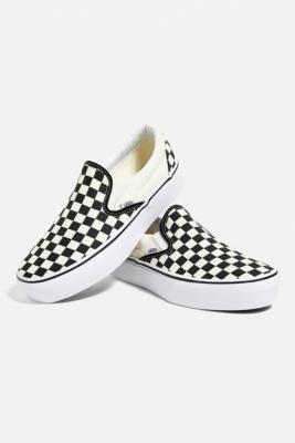 vans checkerboard loafers