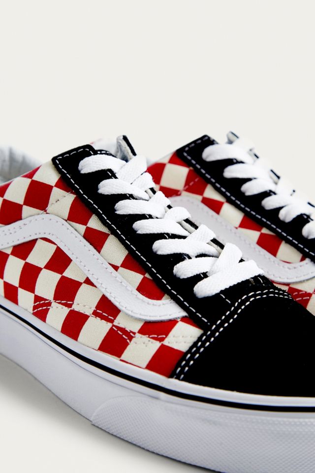 Vans old outlet skool red checkerboard