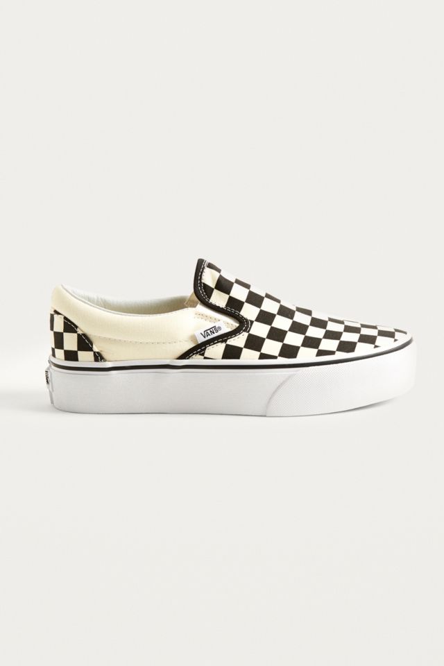 Vans slip shop on plateforme damier