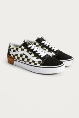 vans old skool checkerboard gum sole