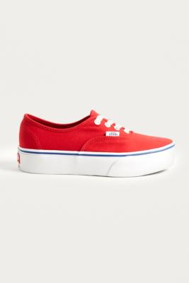 Vans authentic shop platform 2.0 red