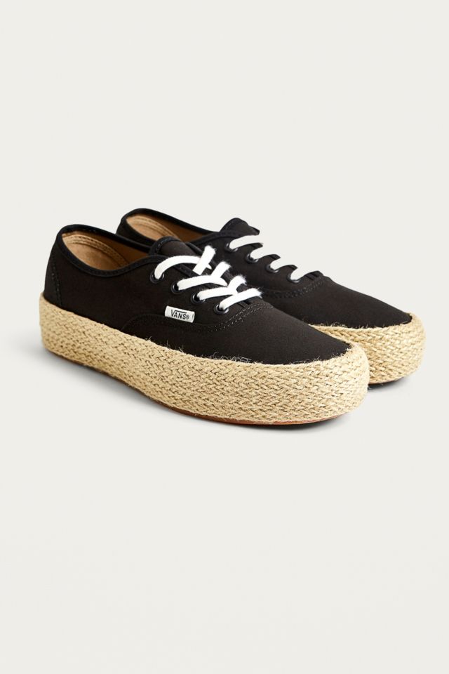 Vans Authentic Platform Espadrille Black Trainers