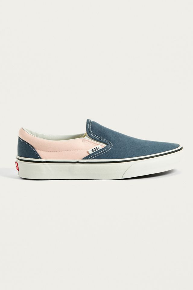 Vans Classic Pink and Blue Slip On Trainers