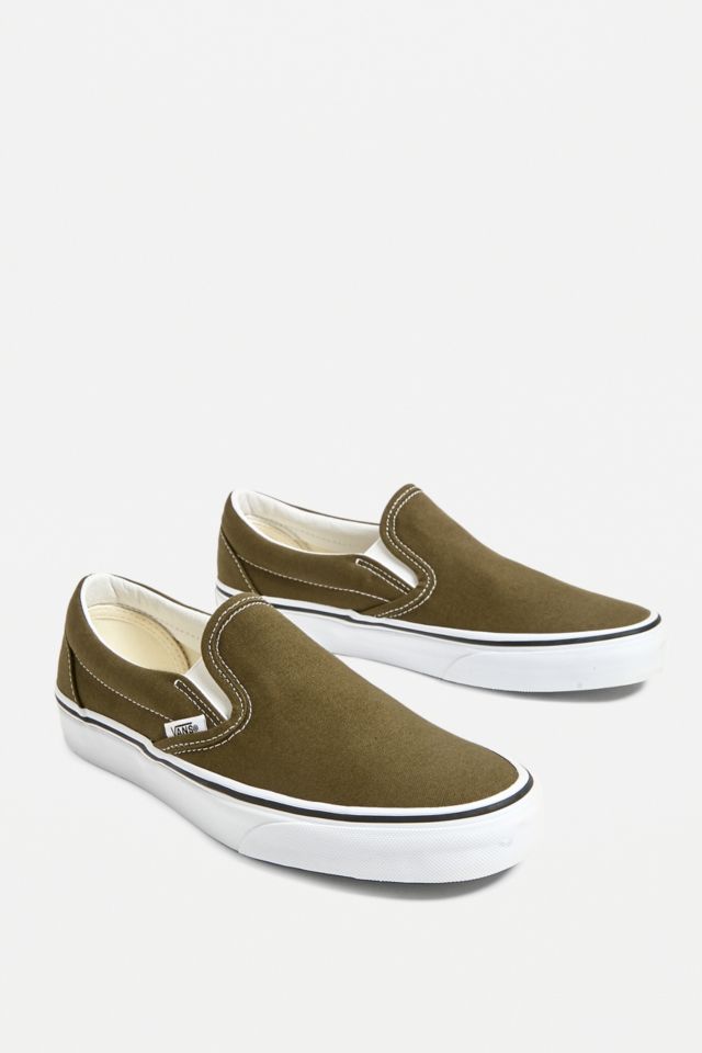 Vans Classic Khaki Slip On Trainers