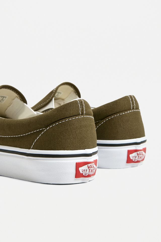 Vans Classic Khaki Slip-On Trainers #1