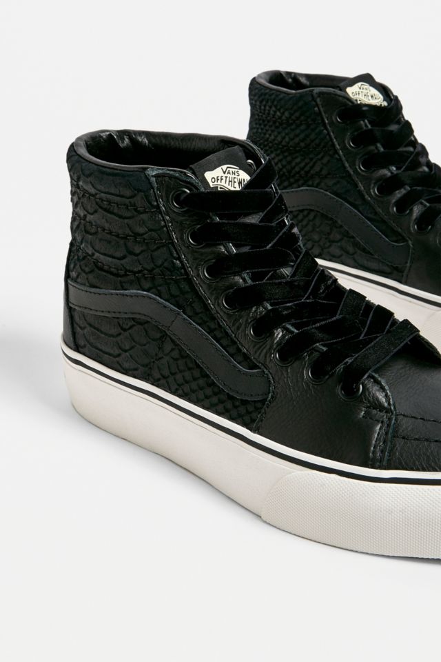 snakeskin platform vans