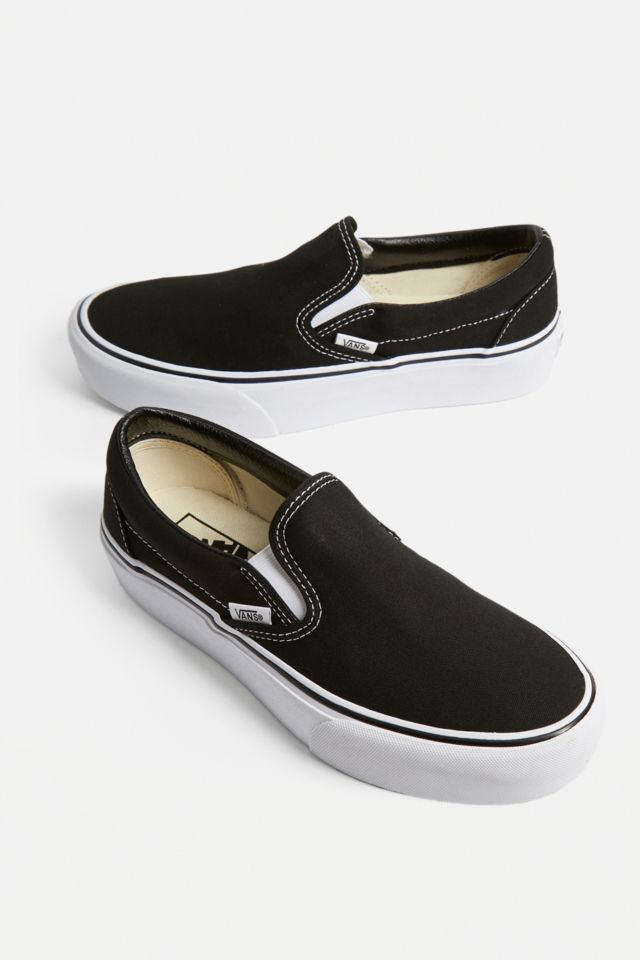 Vans slip on sales platform nere