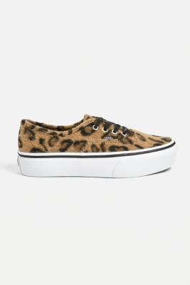 Vans Authentic Fuzzy Leopard Print Trainers Urban Outfitters UK