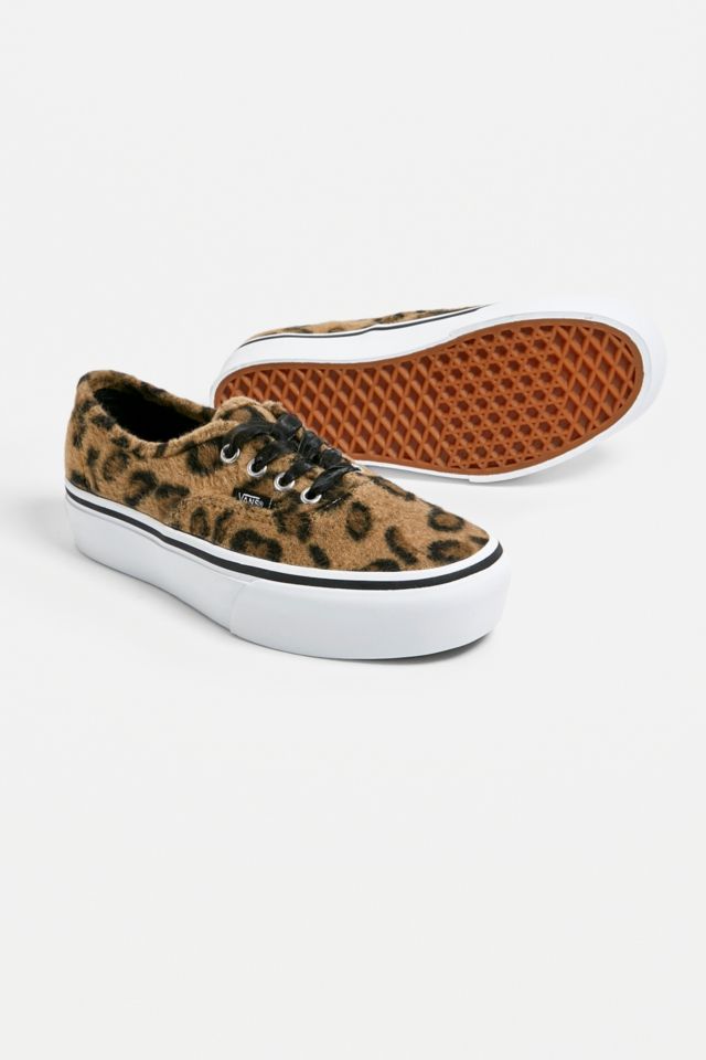 Fuzzy best sale leopard vans