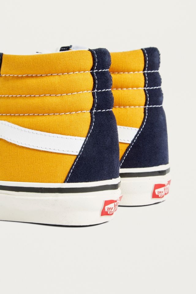 Vans Sk8-Hi Anaheim Factory 38 DX Navy and Yellow Trainers