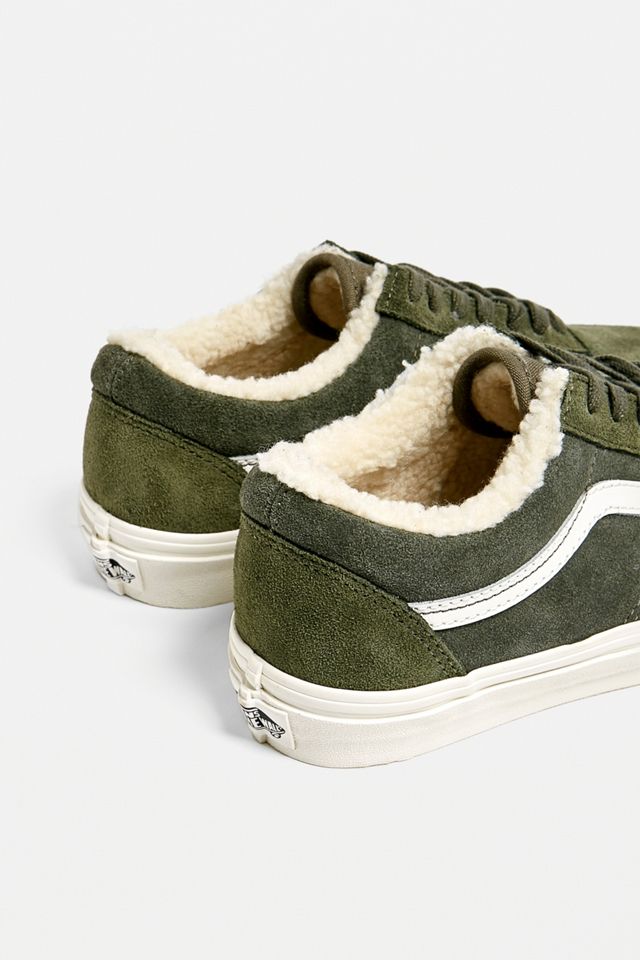 Vans Old Skool Olive Sherpa Trainers #1