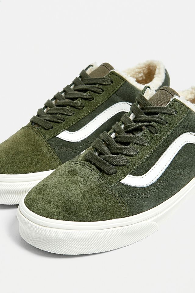 Vans Old Skool Olive Sherpa Trainers #3