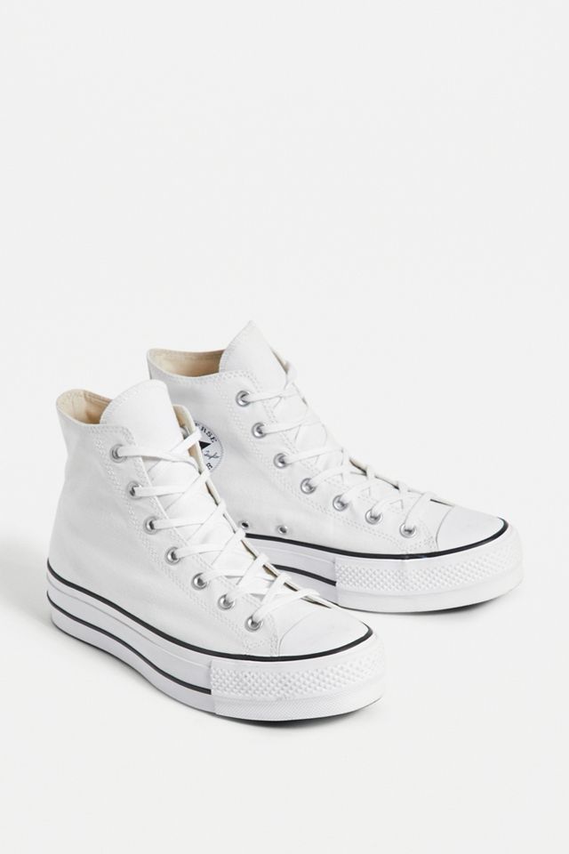 Converse Chuck Taylor All Star White Lift High-Top Trainers #1